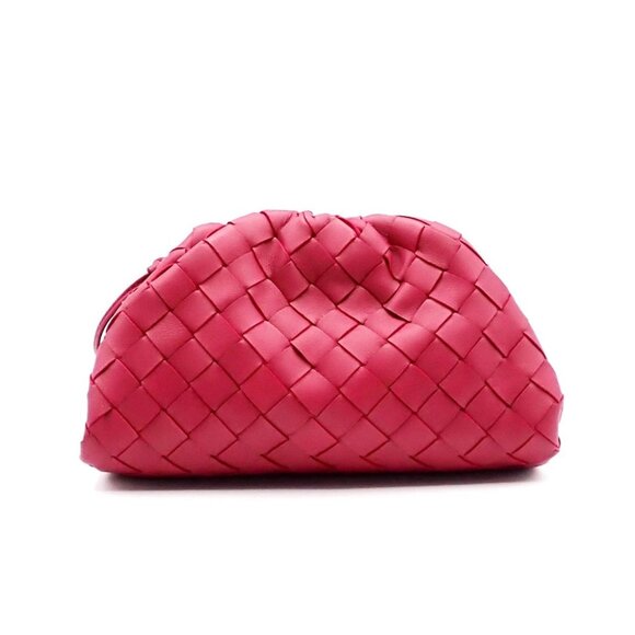 BOTTEGA VENETA Logo Intrecciato Mini Shoulder Bag Leather Pink Italy 93RF473 - Picture 14 of 14